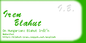 iren blahut business card